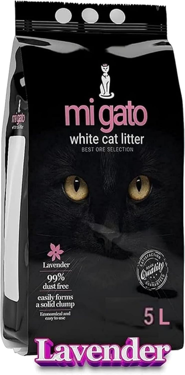 Migato Cat Litter - White Cat Litter - Multiple Scents - 5L (Lavender)
