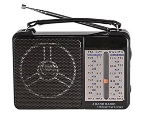 RX-607AC Radio Go FM AM Radio for Playing Quran Broadcasting and More - Black