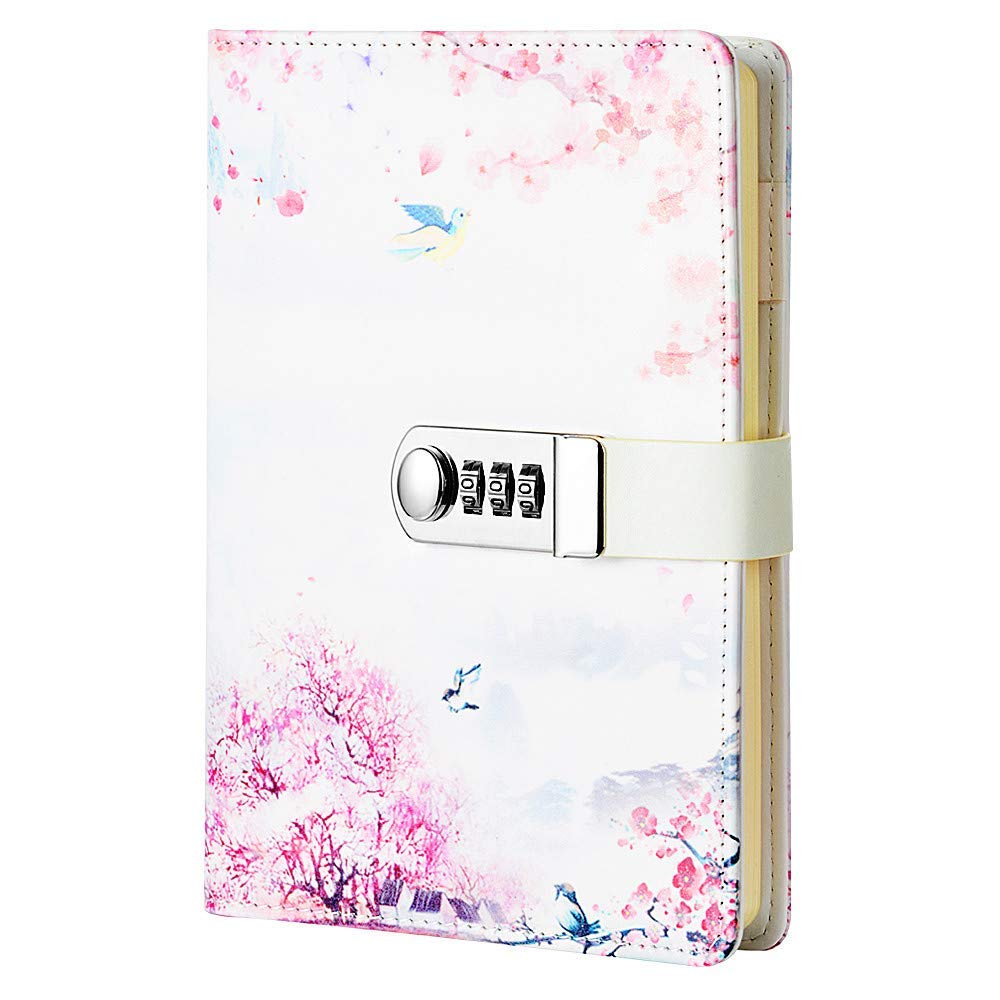 Password Lock Diary Creative Cute Notebook Digital Lock Notepad A5 with Lock Hand Ledger Student Stationery for Writing Notes and Diary Gifts for Girls