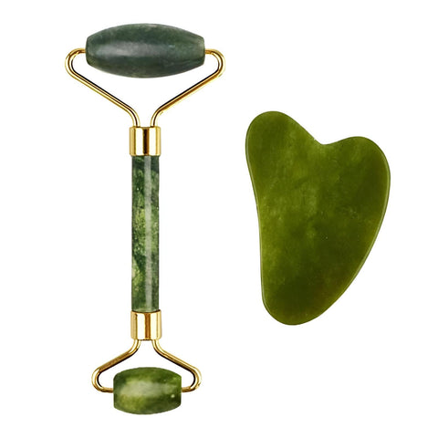 Manual Jade Roller - Eco Friendly Jade Roller for Soothing Face Massage and Radiance Boost.