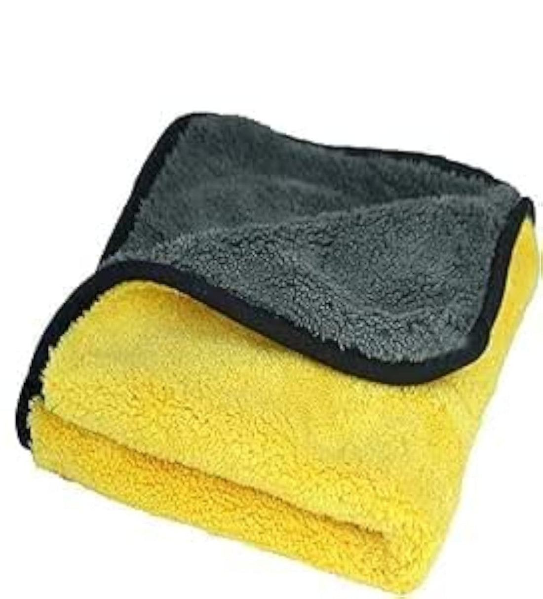 Boom fresh microfiber double face cleaning cloth - yellow grey