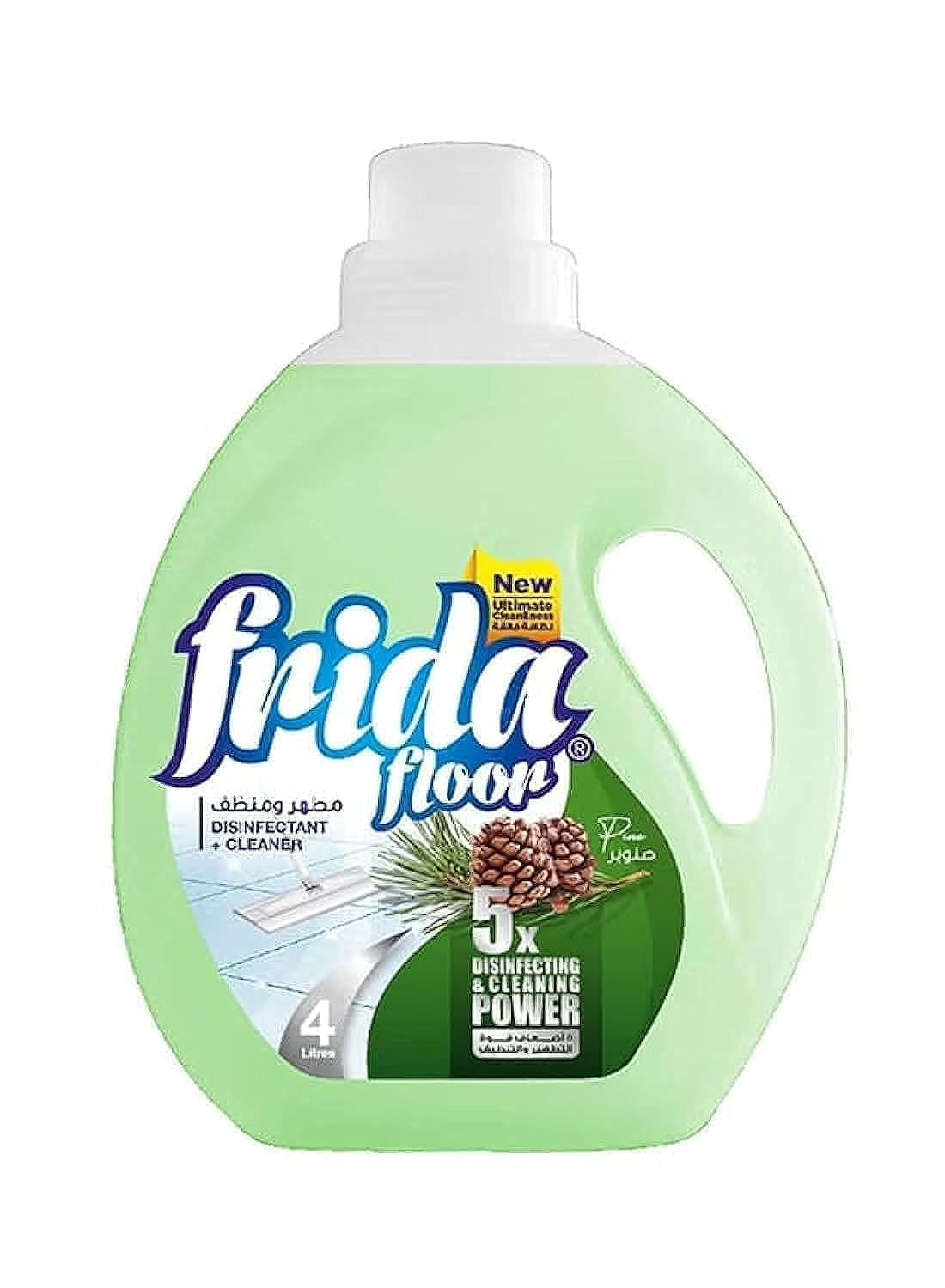 Frida Floor Disinfectant + Cleaner 5X Power, 4 Liters, Pine