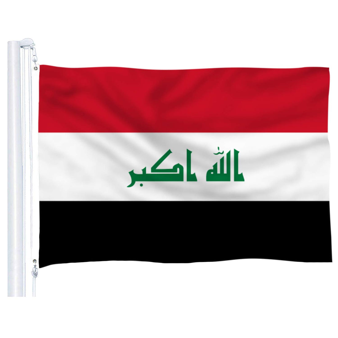 DFLIVE Iraq Flag 3x5 Ft Thicker Polyester Republic of Iraq National Banner with Brass Grommets