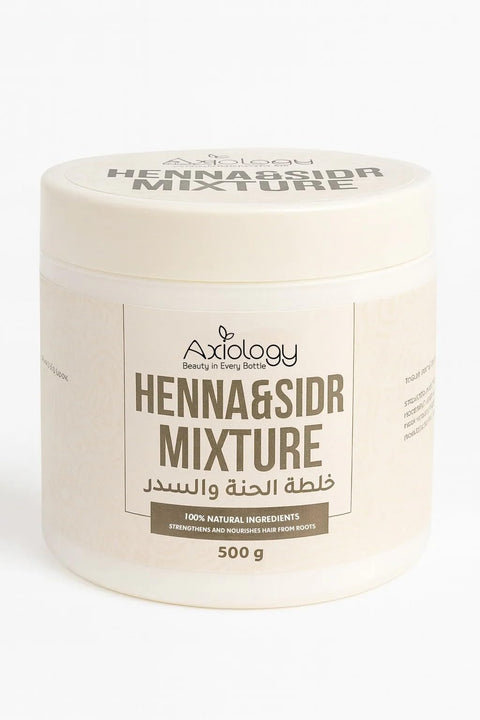 Axiology Henna and Sidr Mixture for Hair, 100% Natural Ingredients, Strengthens and Nourishes, 500g