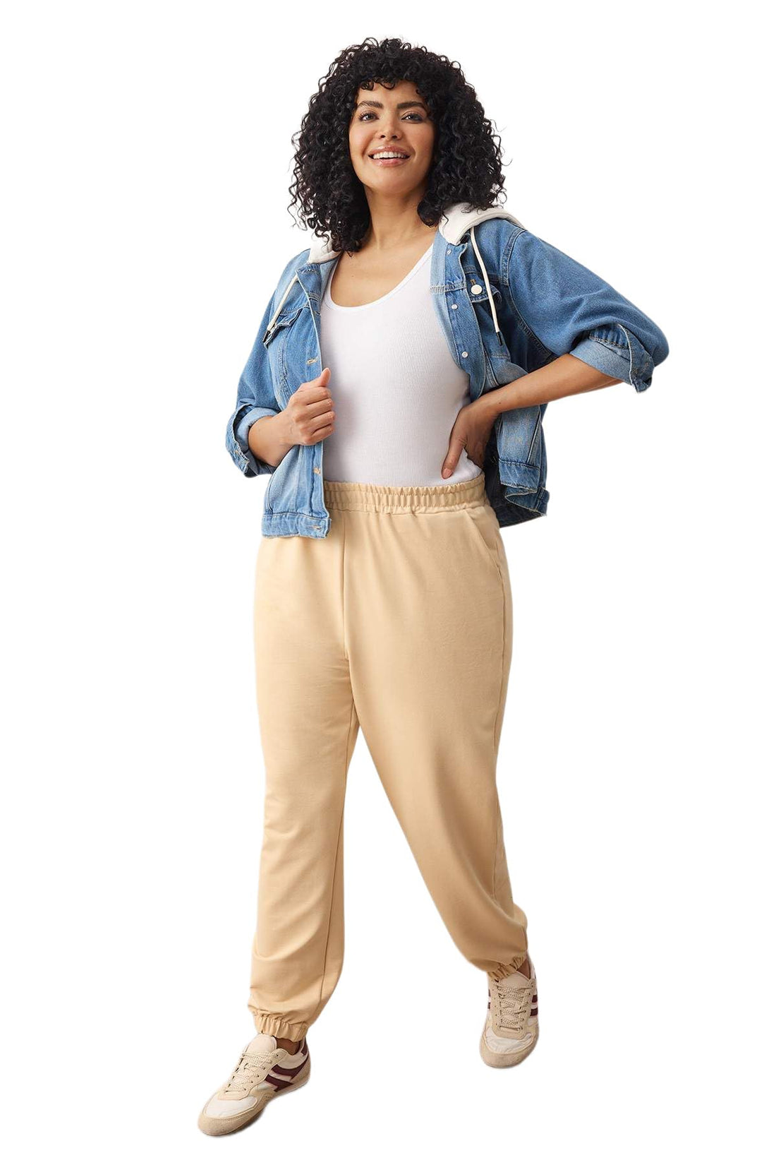 Trendyol Womens Mink Loose Jogger Slim Leg Elastic Waist Stretchy Waist Knitted Plus Size Sweatpants Tbbaw23Aj00002 Plus Size Sweatpants (pack of 1)