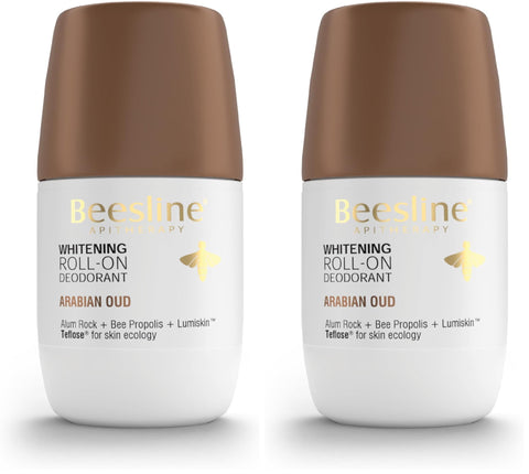 Beesline Roll-On Deodorant Arabian Oud 48h Protection - 50 ml (Pack of 2)