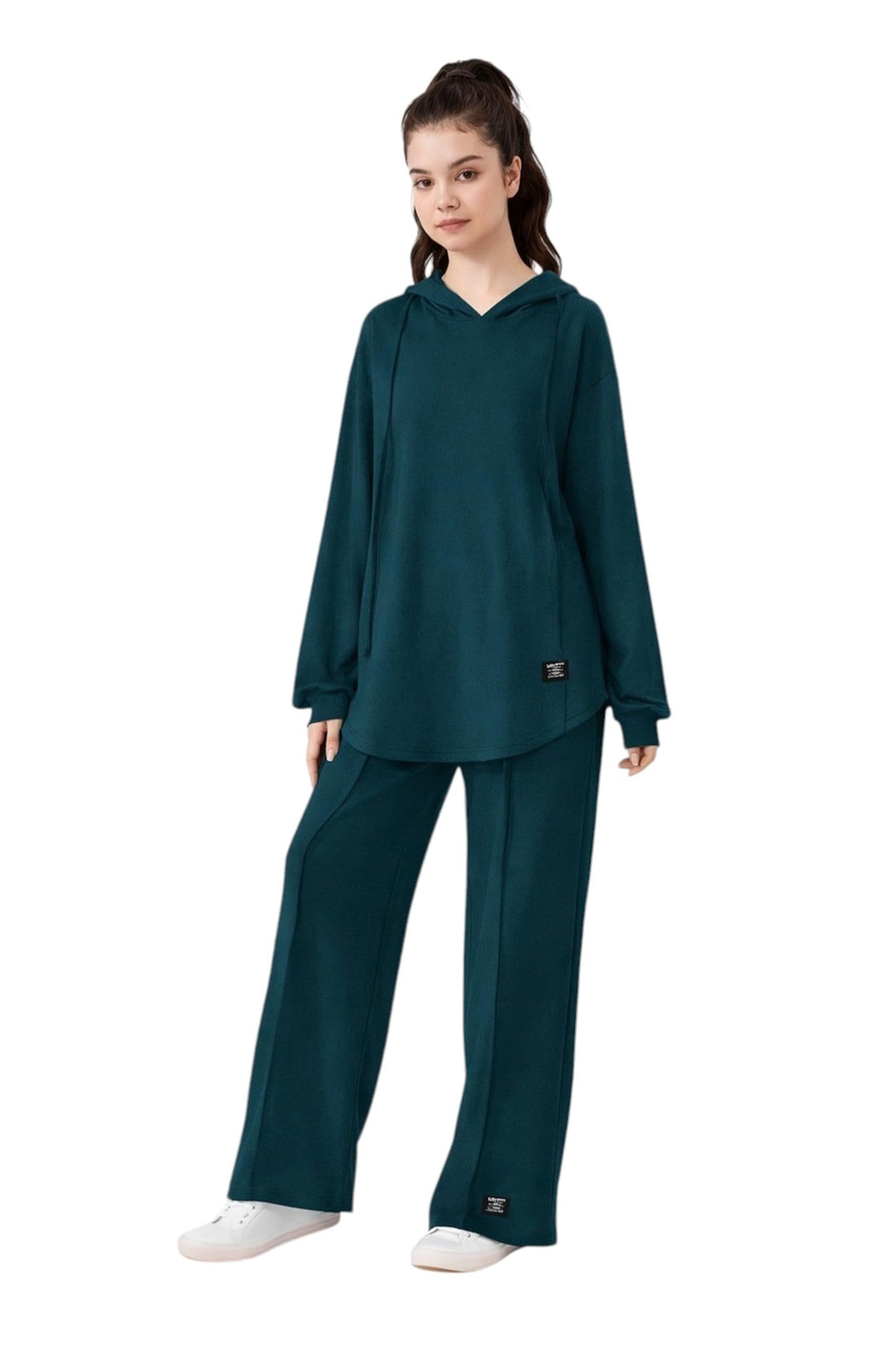 Romba Women's Athletic Set – Soft and Comfortable Cotton Material Wrinkle & Pilling Resistant – Romba Girls & Women Hooded Sports Trung