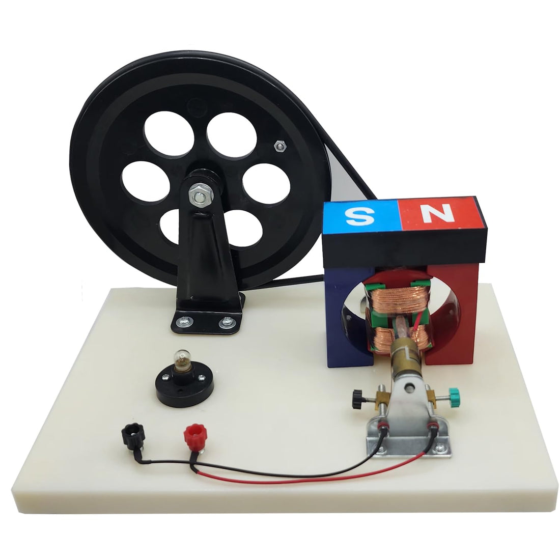 King Mariot Simple Electric Motor | DC Motors Model | School DIY Dynamo | Lab Demonstration Motor Teaching Model | Hand-Cranked Electricity DC Generator for School Labs & Physics Education