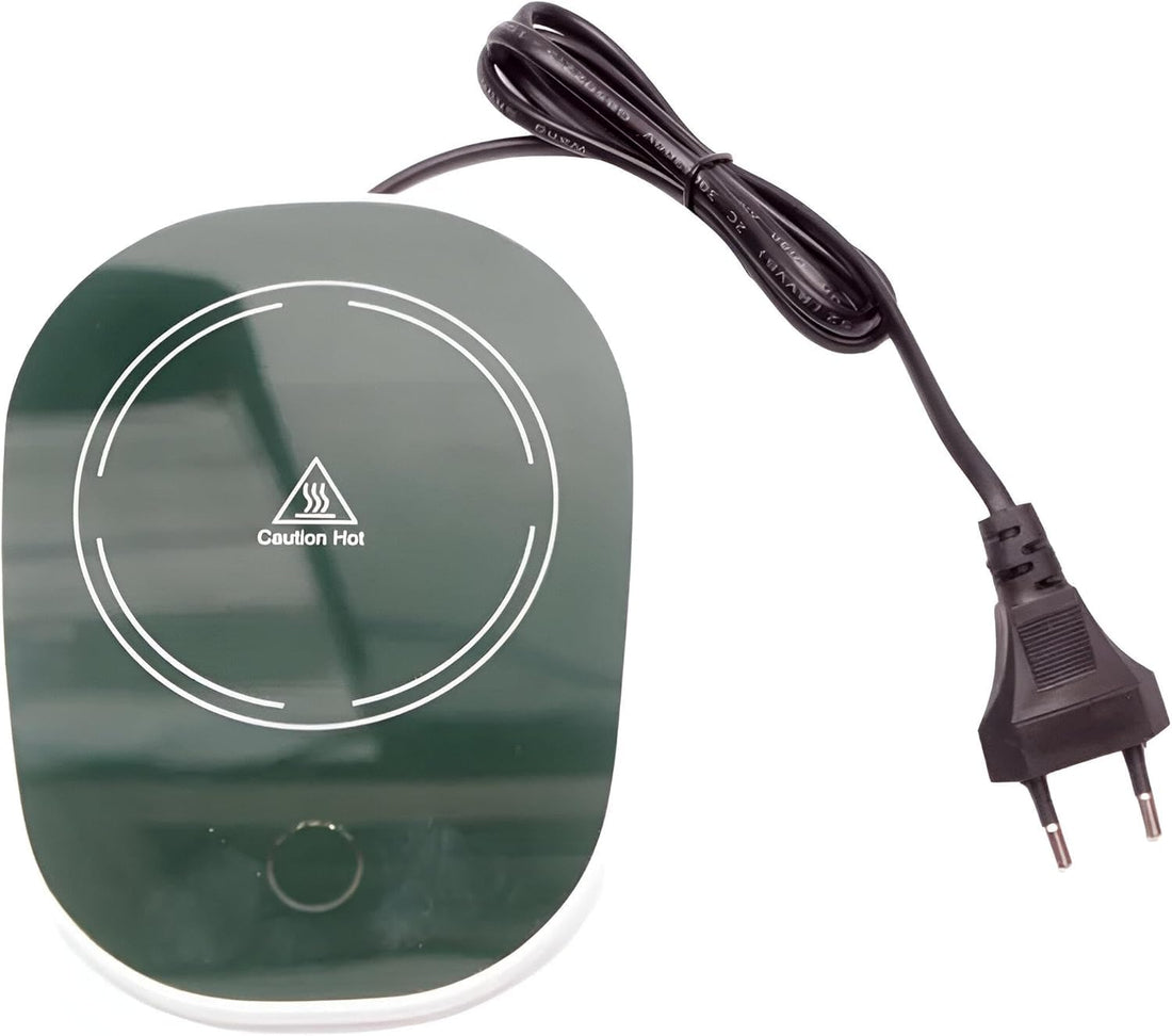 Cup Warmer Plate with Auto Sensor Start, USB Heating Pad for Drinks, 55°C Constant Temperature, Waterproof Tempered Glass Surface, Portable Beverage Heater for Office Desk, Home & School Use