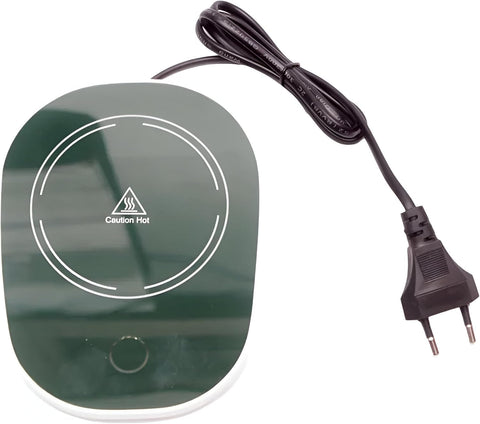 Cup Warmer Plate with Auto Sensor Start, USB Heating Pad for Drinks, 55°C Constant Temperature, Waterproof Tempered Glass Surface, Portable Beverage Heater for Office Desk, Home & School Use