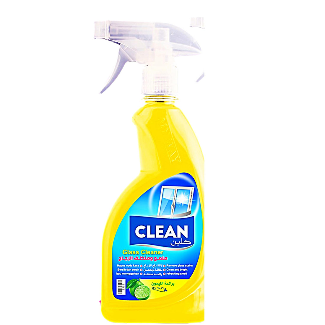 Clean Glass Cleaner & Polish (500ml, Lemon)