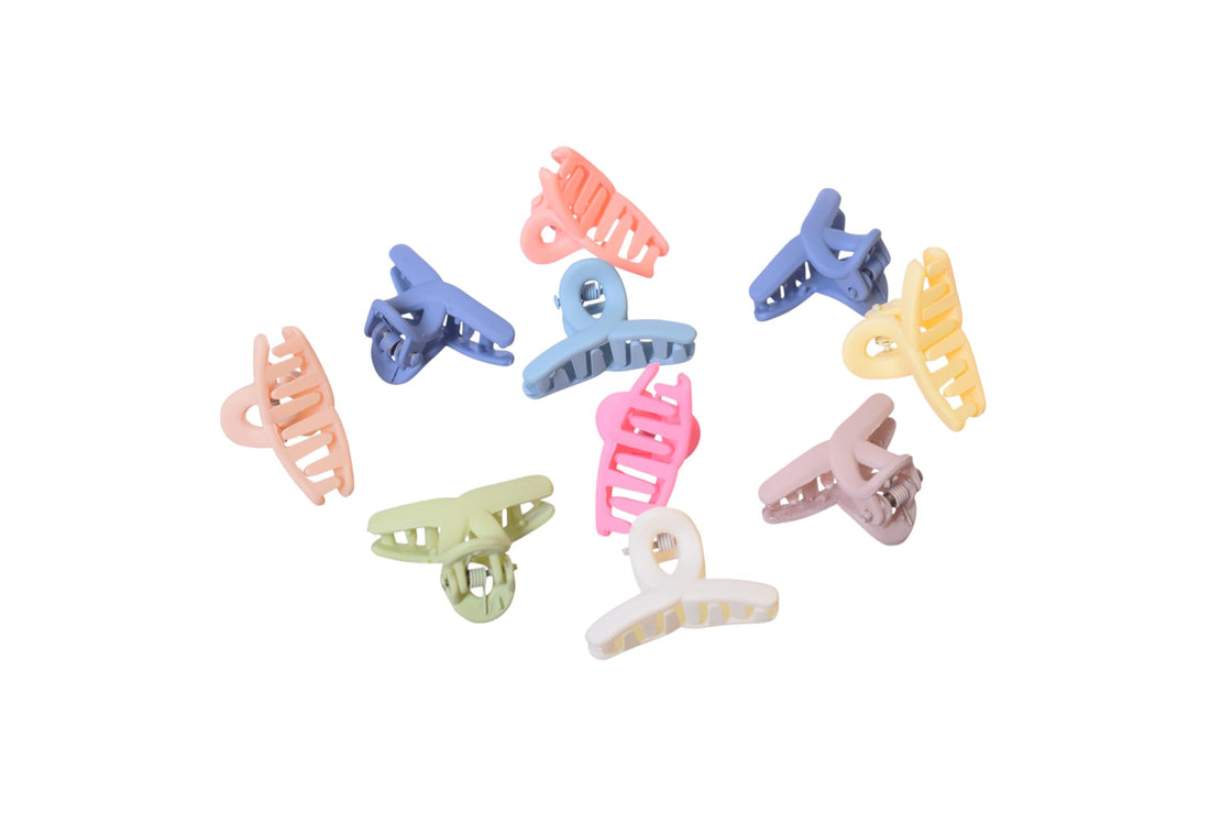 Children's Hair Claw Collection, Infinity Design, 10 Pieces - Multicolor