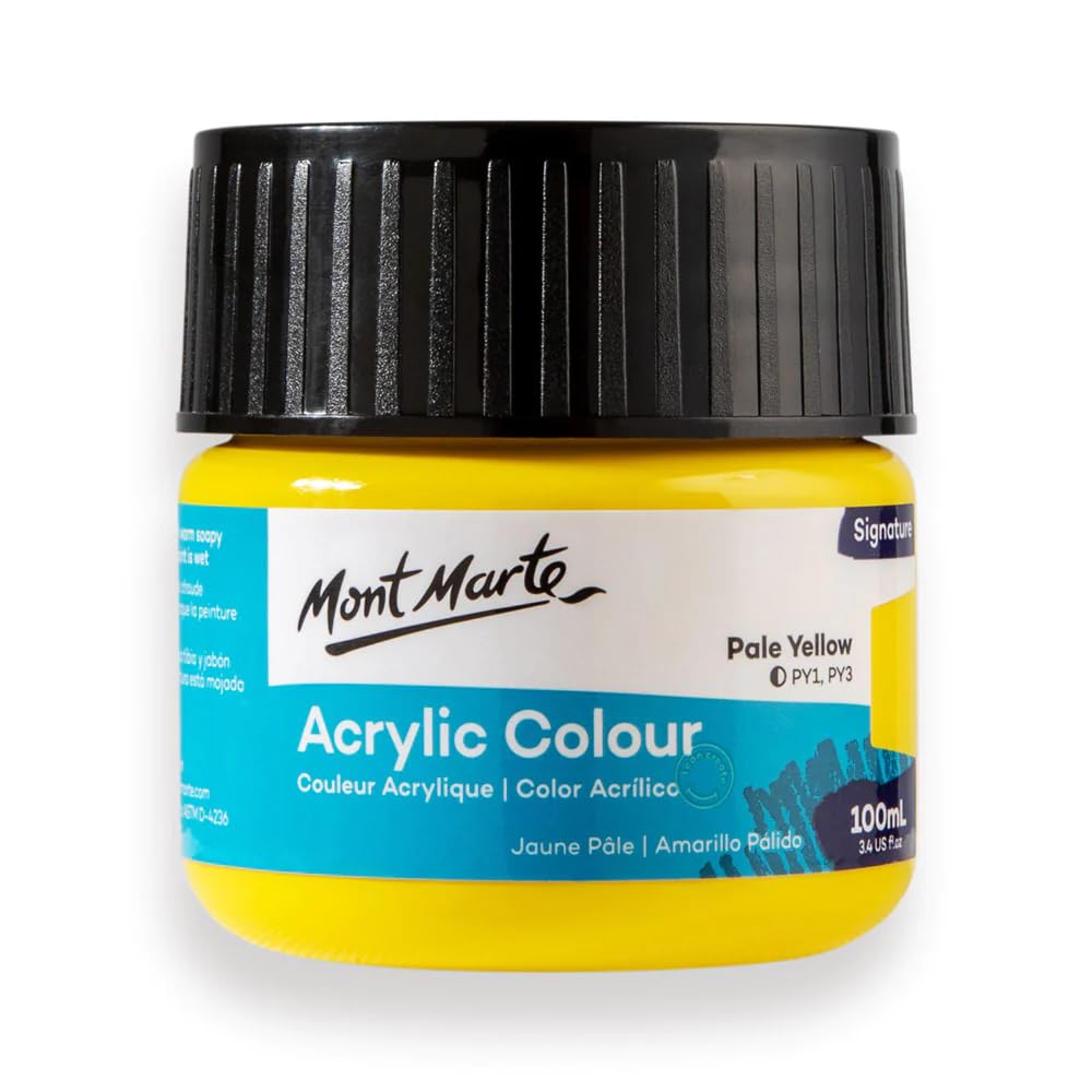 Monte Marte MSCH1003 Acrylic Colour Paint 100 ml, Pale Yellow