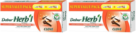 Dabur Herbal Cavity Protection Clove Toothpaste -140g (Pack of 4) | Enriched with Clove | Natural Toothpaste For Cavity Free Strong Teeth