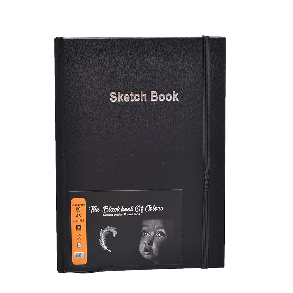 Discovery 138025 Drawing Sketch 100 Acid-free Sheets 14.8 * 21 cm - Black
