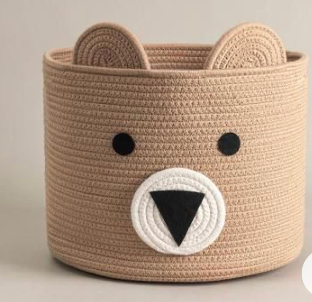 Woven It Spacious & Stylish Kids Room Storage & Laundry Basket,(25×25×25Cm) can be used in Kitchen, toilet, living room, dining room, kids room, bed room, indoor & outdoor.