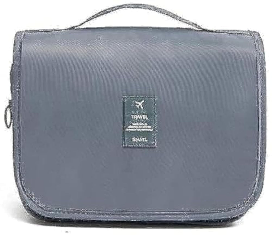 ALCIONO Makeup Hand Bag Portable Multi Brush Holder Bag For Travel, Home|Cosmetic Organizer Detachable Pouch for Women and Girls - Grey