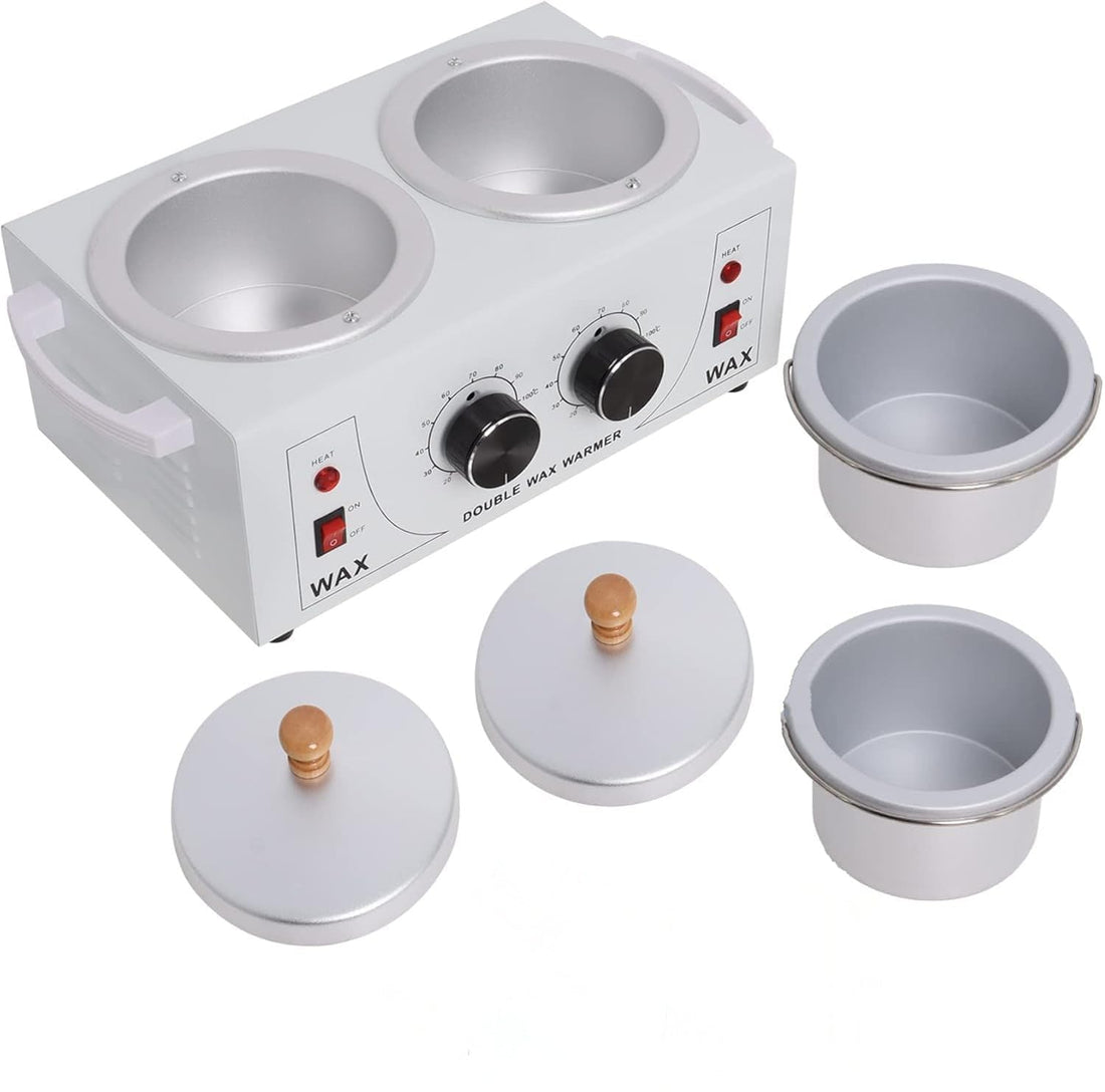 Professional Upgraded Double Wax Warmer Beauty Salon Wax Heater Machine Wax Heater for Hair Removal 20-100℃