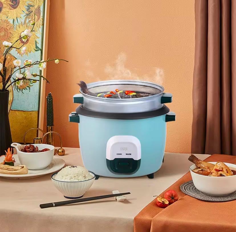 Winning Star Electric Rice Cooker, 6L Capacity, Cook and Warm Functions, Non-Stick Liner with Steamer, ST-9344