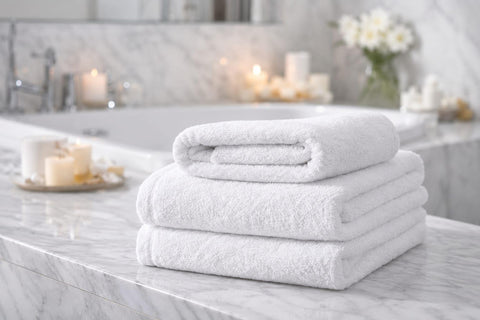 1 Piece Premium Bath Towel | 600 GSM | 70x140 cm | 100% Egyptian Cotton | Luxury High-End Soft Towel | Suitable for Bath, Shower, Pool, Gym, and Spa Use | White