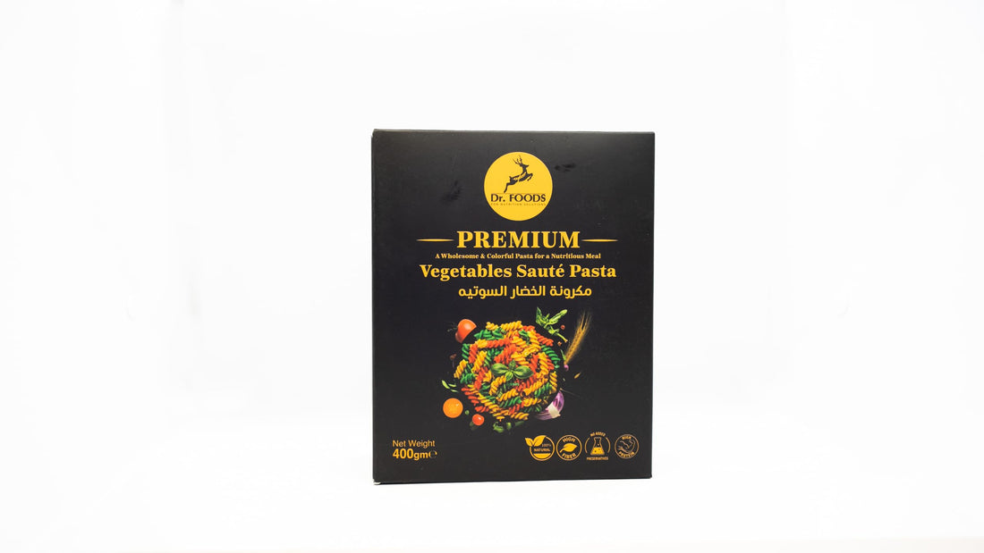 Dr. Foods Premium Vegetables Sauté Pasta, 400g, Natural Vegetable Blend, Wholesome Wheat Flour