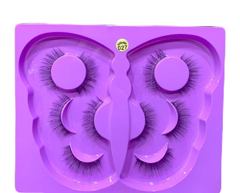 5 PAIRS 6D Faux Mink False Eyelashes | Reusable Lightweight & Natural Looking | Bold Eye Makeup Look (N027)