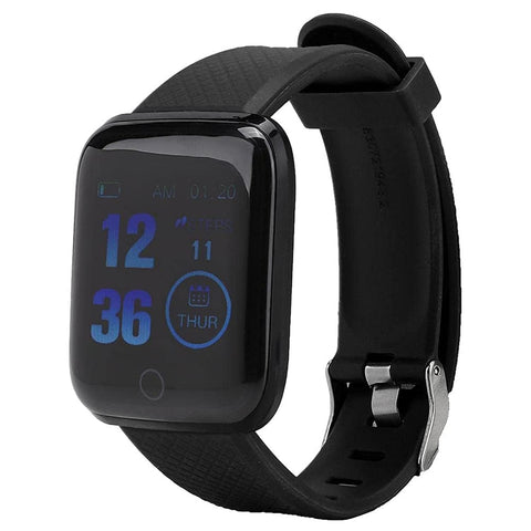 116plus Touch Screen Smart Bracelet Heart Rate 1.3 Inch Screen Blood Pressure (Black)