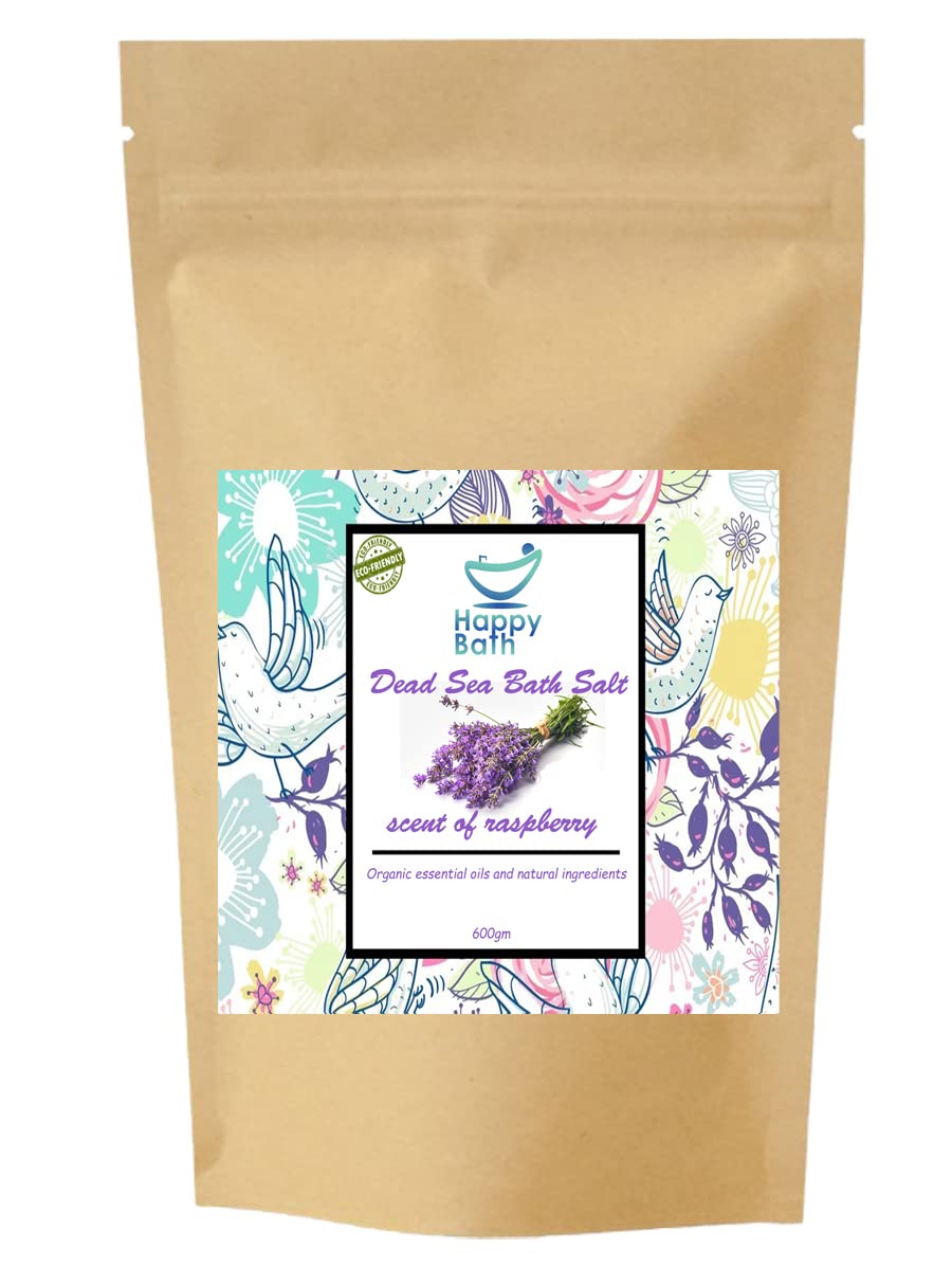 100% Natural Dead Sea Salts for Soaking, Relaxation, and Detoxification of Skin, 600 gm, scent of Lavender