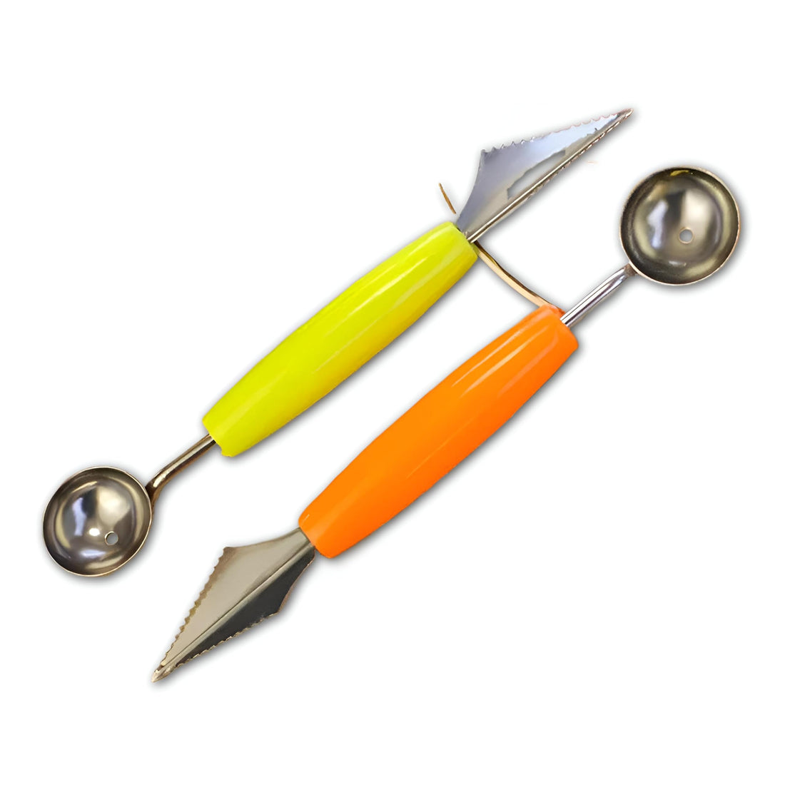 Watermelon cutter-2 in 1 stainless steel watermelon and fruit tool for saving effort, ideal for watermelon, ice cream, and other fruits (2PCS)