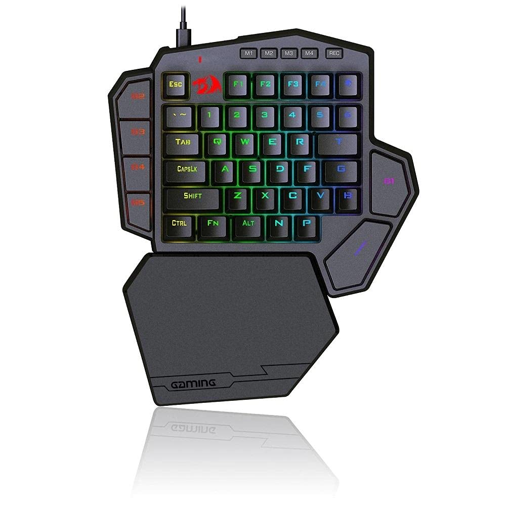 Redragon DITI X K601 RGB One-handed Mechanical Gaming Keyboard Blue Switch 5 programmable macro keys For FPS LOL/PUBG Games