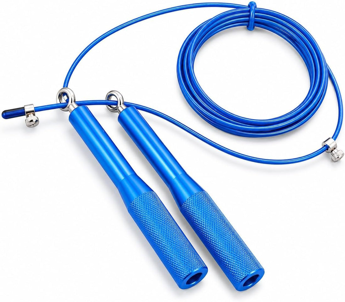 Skipping Rope Professional Super Speed Steel Wire Skipping Rope with Non-Slip Handles – Ideal for Crossfit, Fitness, Cardio, Gyms