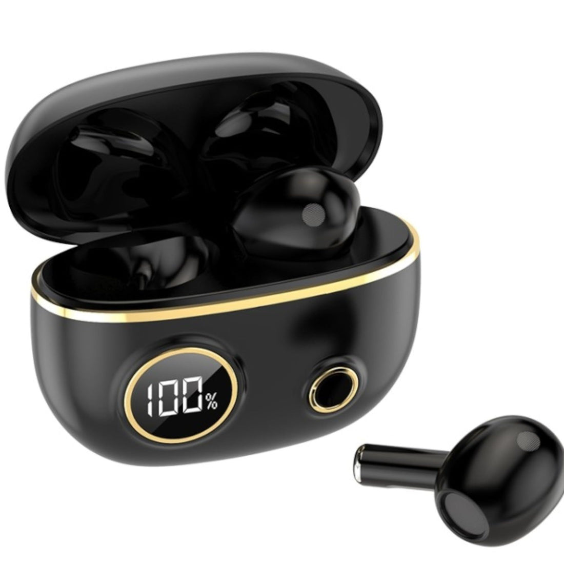 wireless Earbuds Bluetooth 5.3 earphones – pure stereo sound, smart charging case, ergonomic design and high stability ((I20, Black))