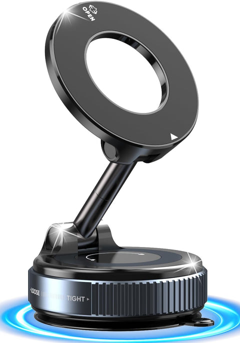 Car Phone Holder for Magsafe [120LBS Strongest Suction & 3000gf Magnet] 360° Vacuum Magnetic Suction Cup Phone Mount, Cell Phone Holders for Your Car for iPhone 17 Pro Max 16 15 14 13 12 Air Plus
