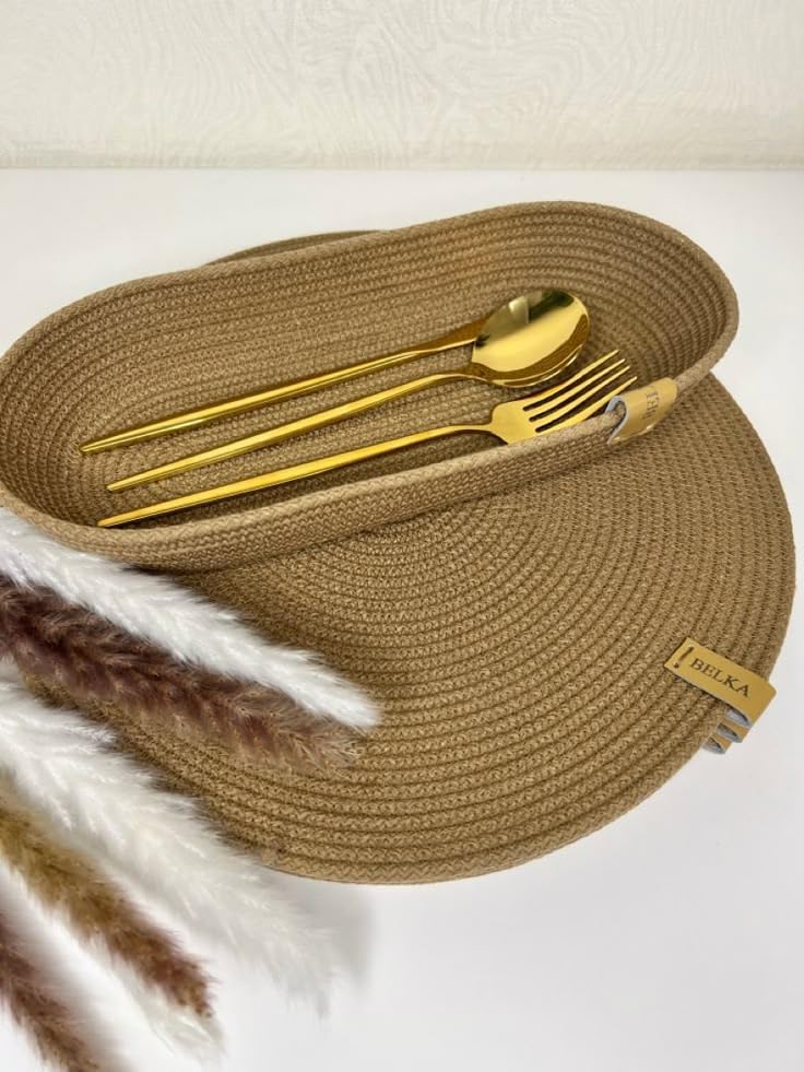 MacrameStore- Handmade Coaster & Cutlery Organizer 30CM - كوستر ومنظم معالق