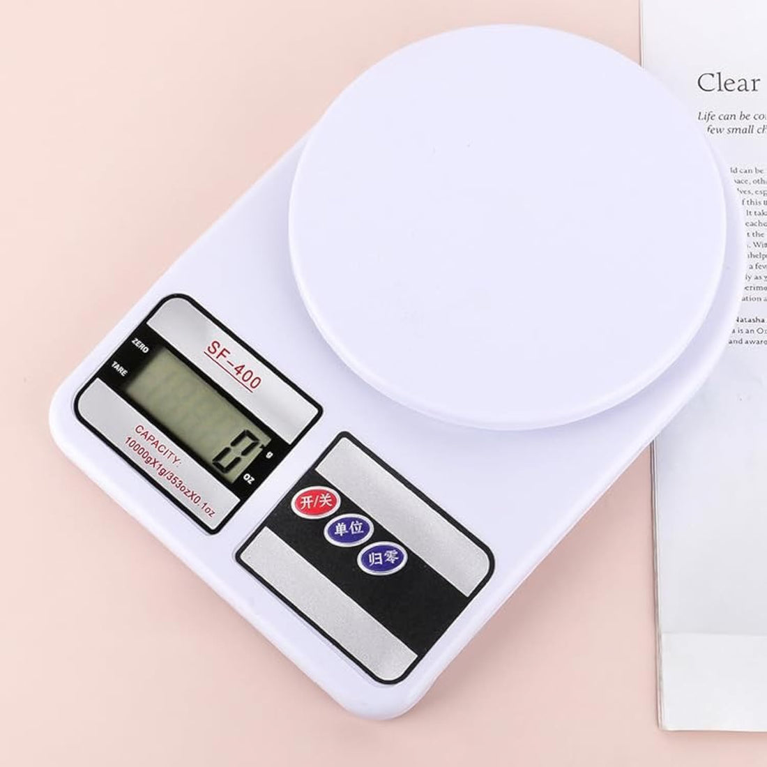 Digital Scale High Precision Kitchen and Home Electronic Food Scale Baking Scale 10kg Capacity 1g Accuracy (Wanda.Store)