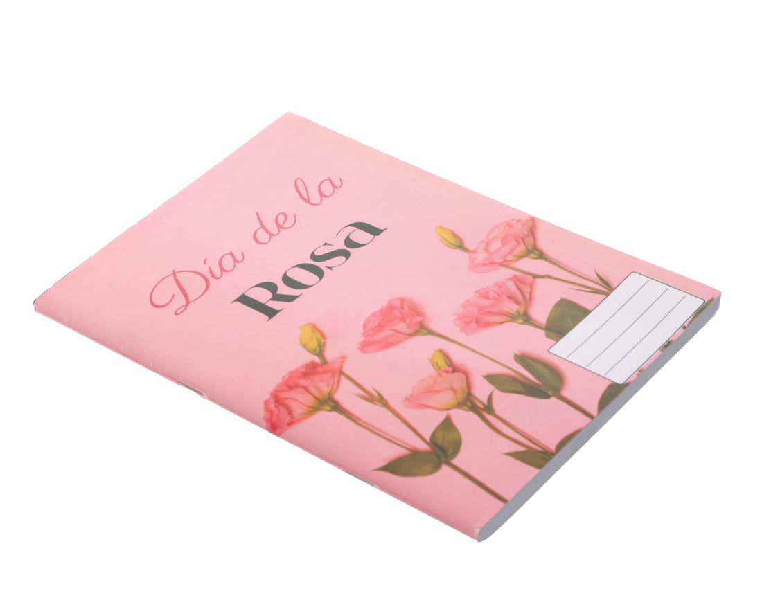 Extra Line School Notebook Stapled English 100 Sheets Rose Design Coated Cover