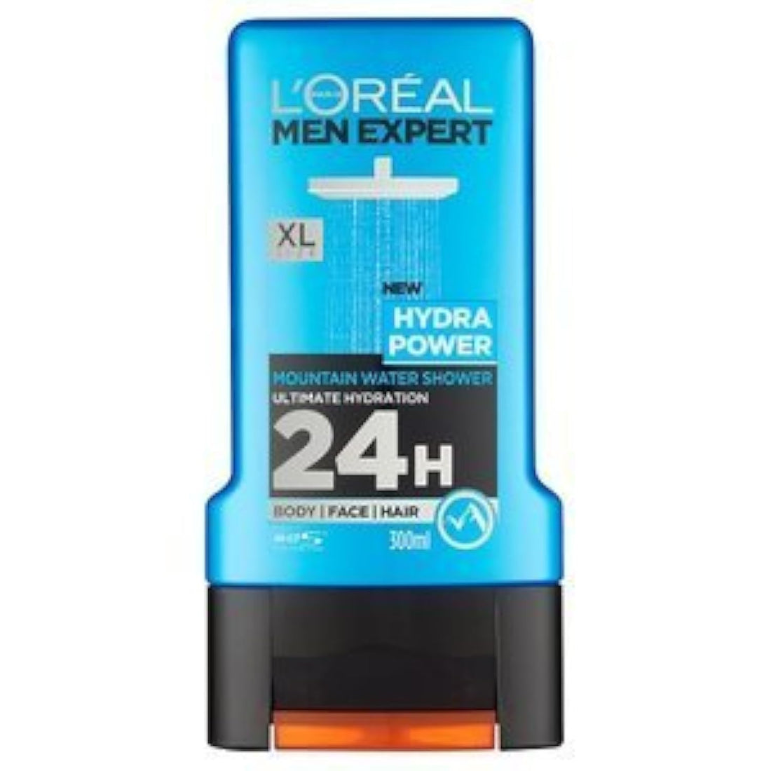 L’Oréal Men Expert Hydra Power 3‑in‑1 Shower Gel for Men – Body, Face & Hair, 300 ml – Hydrating & Refreshing Mountain Water Scent