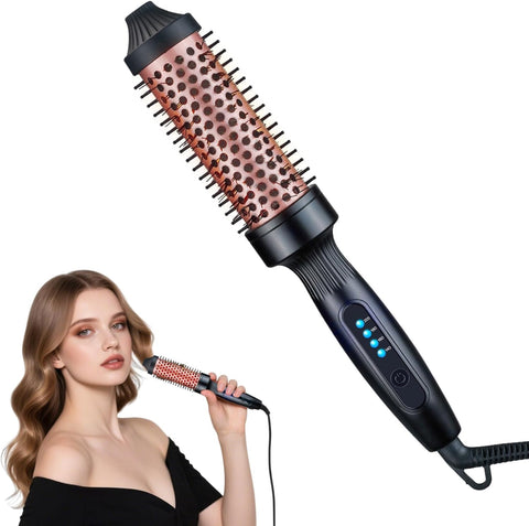 Professional Hair Straightener Brush, Long Lasting Dual Voltage Ionic Hair Straightener Easy to Use Fast Heating for Shiny and Soft Hair 230 Degrees Celsius