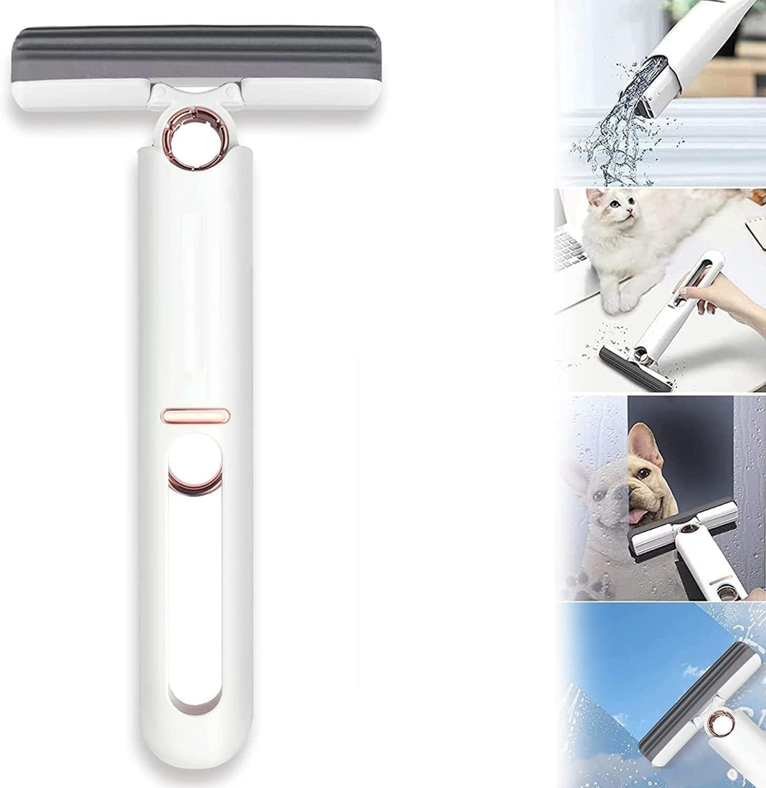 Roktry Modern Portable Self-Squeeze Mini Mop for Floor Cleaning 180° Squeeze Mop,Wet & Dry Use Cleaning for Small Spaces,Desktop Cleaning,Bathroom Kitchen Tableware Mini Mop Suitable for Household