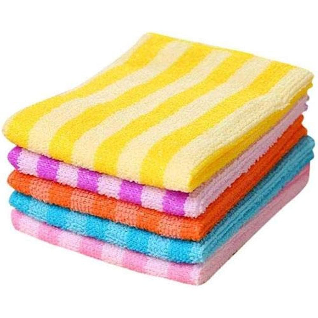 Microfiber Stripe Pattern,Multi Color - Towels Set