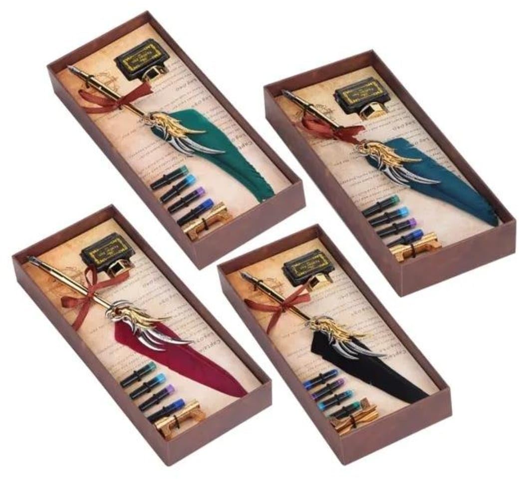 Quill Pen Set for Arabic Calligraphy, Family Writing Messages, and Signatures