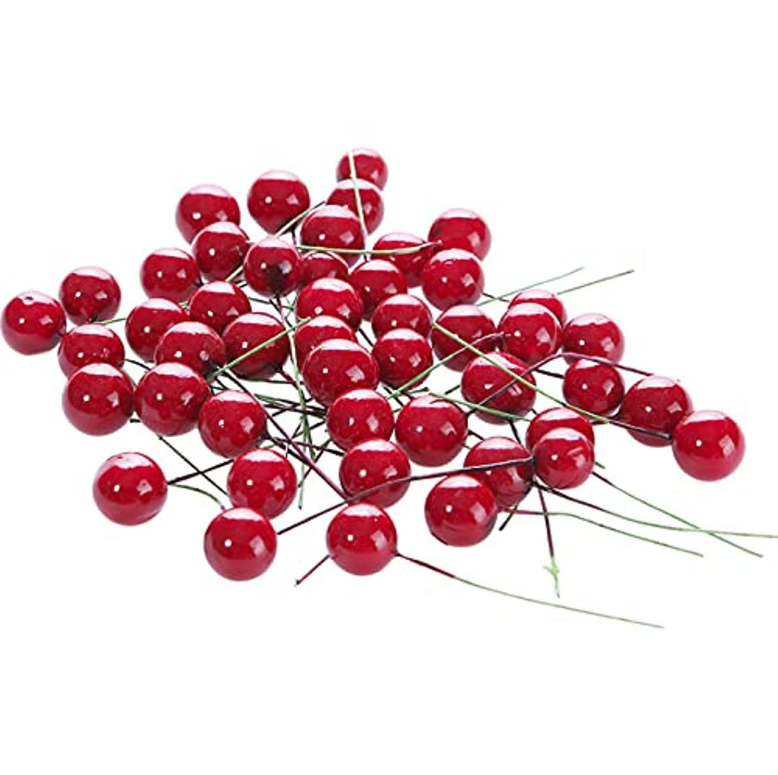 Wonka 30 Pcs Red cherry christmas tree ornament 1.5cm cherry door fence decoration for New Year