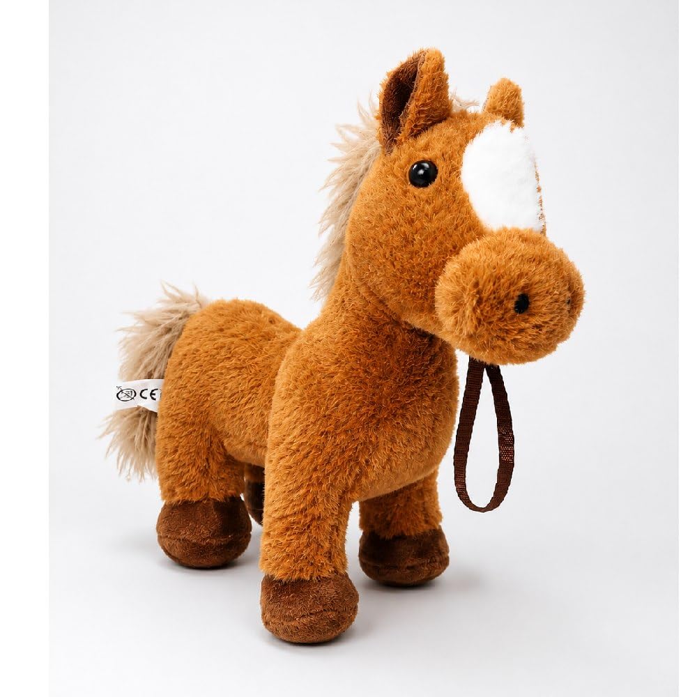 Plush Figure - Premium Quality Soft Plush Realistic Details for Decoration and Gift (Light Brown Horse)