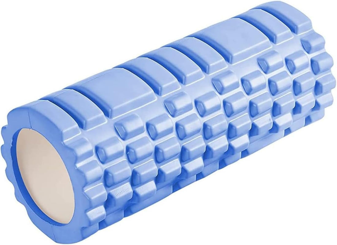 Yoga Set: 180 x 60cm Long 1cm Non-Slip Comfort Foam Mat, 65cm Exercise Ball With Pump, 33cm Foam Roller for Beginners