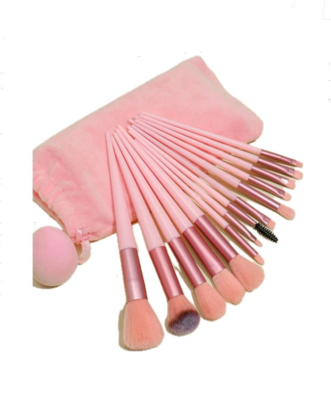 She in Pink makeup brush set 13pcs + Sponge
