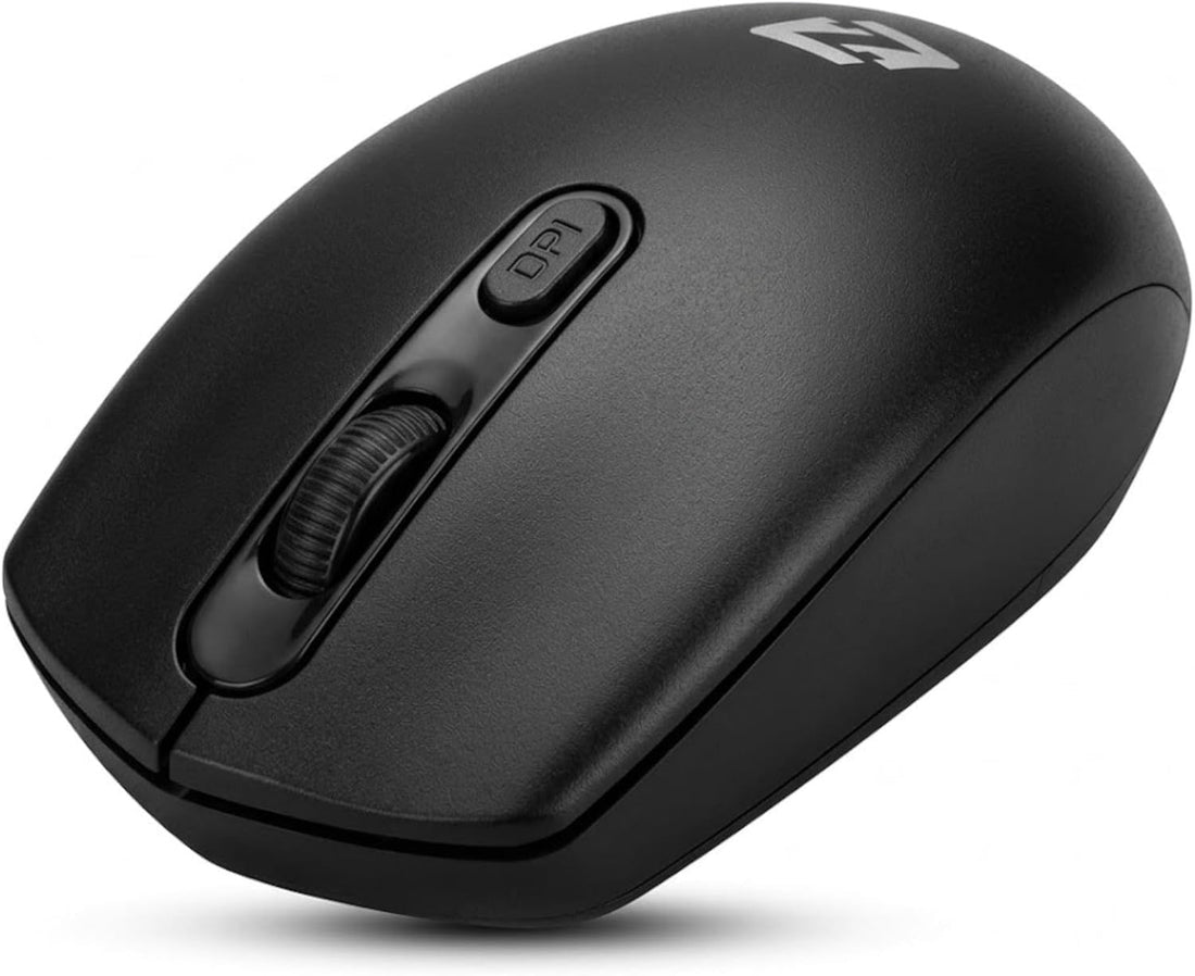 ZR-1040 Wireless Mouse 2.4GHz with USB Nano Receiver - Adjustable DPI Optical Sensor - Ergonomic Cordless Mouse for PC, Mac, Laptop - Silent Click (Black)