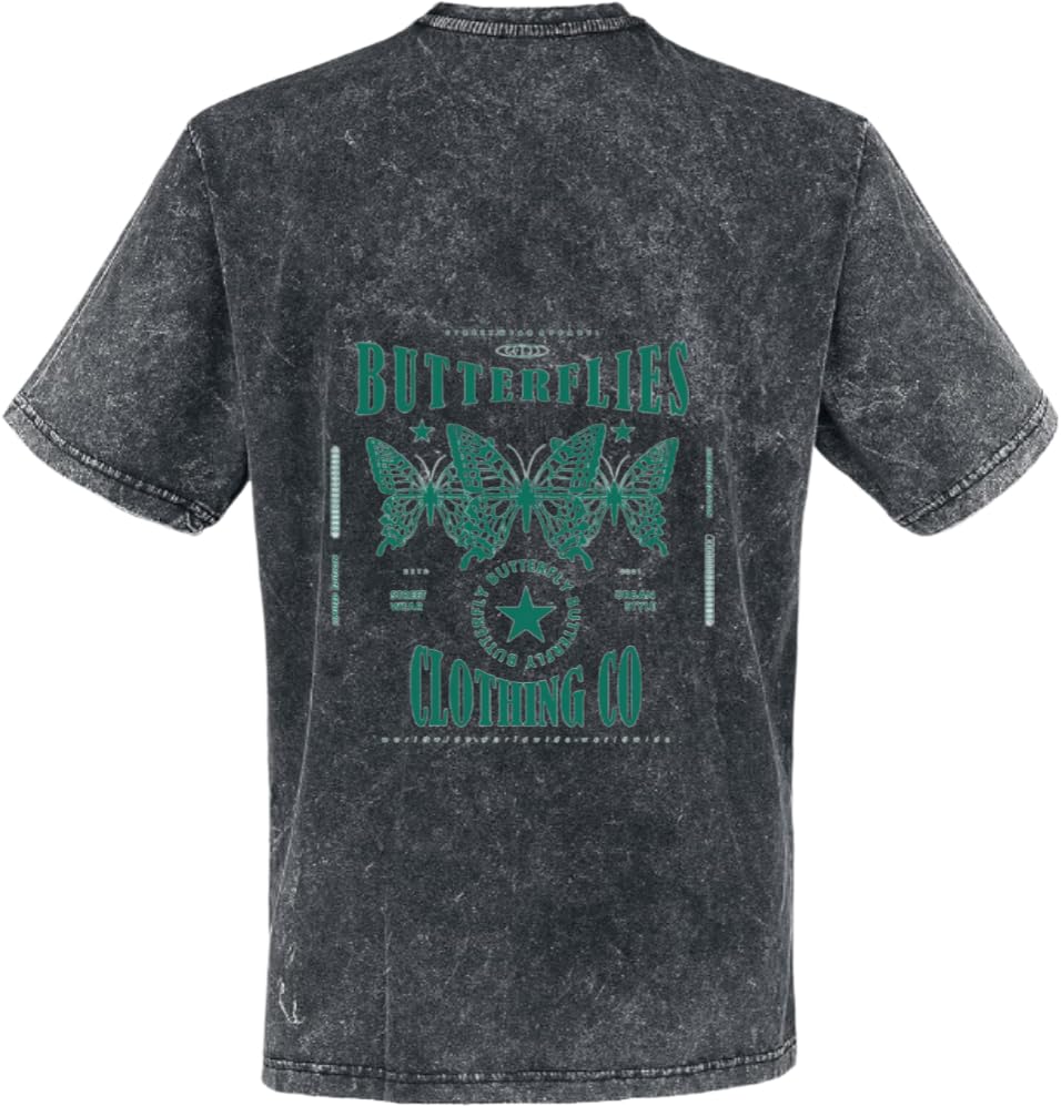 BUTTERFLIES T-shirt washed