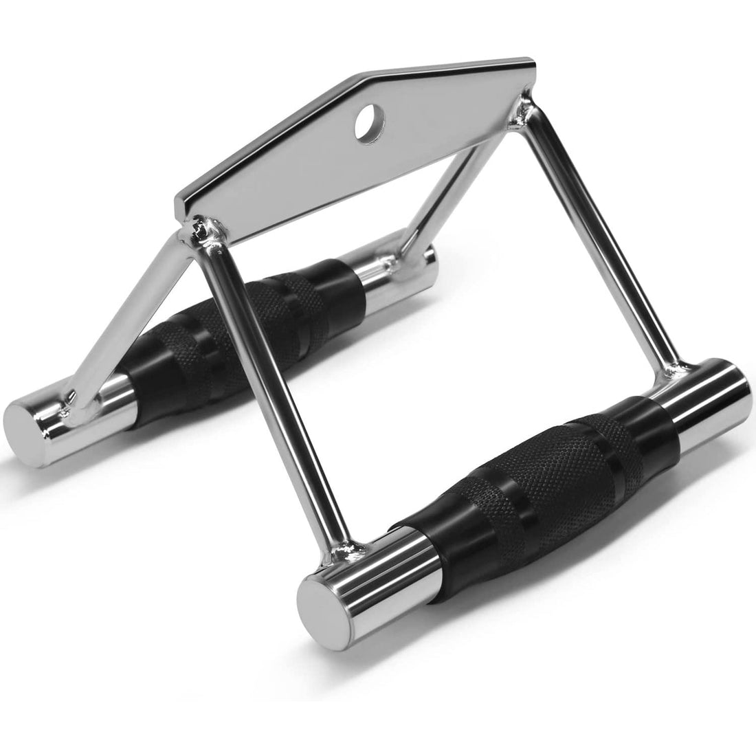 Arabest Double D Row Handle Cable Attachment - V Bar Cable Attachment with Non Slip Handle, Lat Pull Down Attachment for Weight Workout, Exercise Cable Attachment for Gym(Rubber Handle)