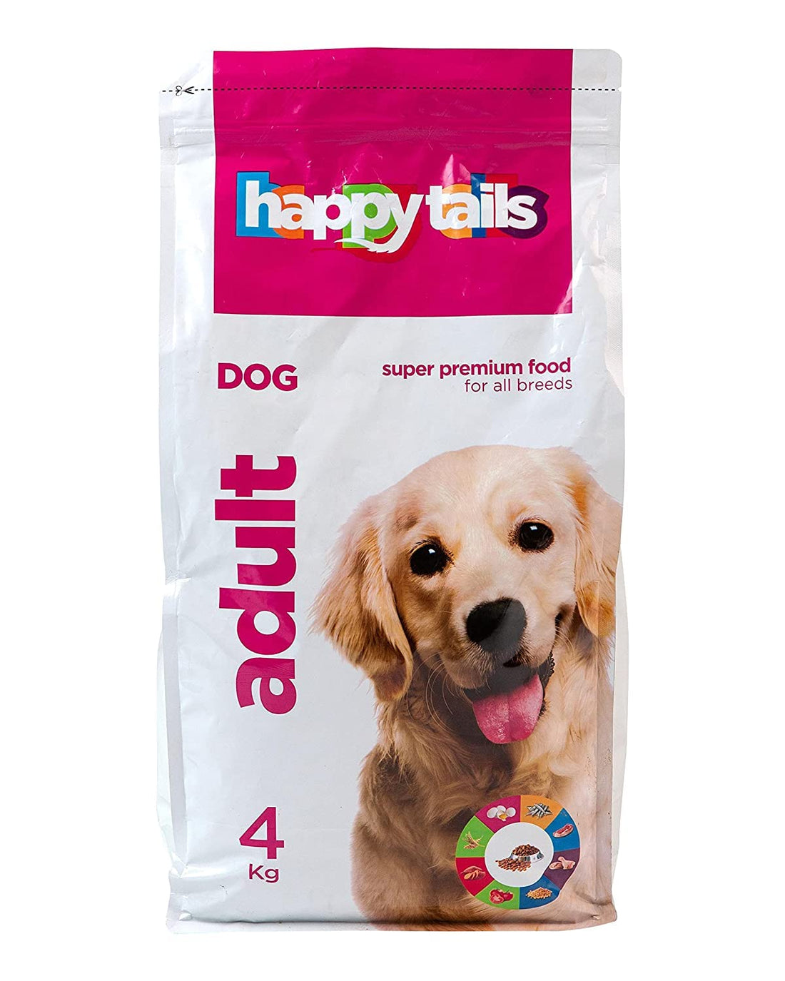 Happy tails adults dry food for dogs, 4 kilograms