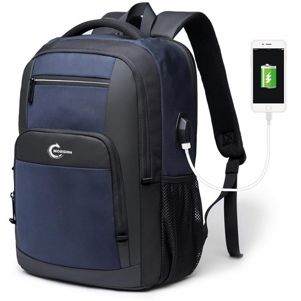 Mobigon Business Laptop Backpack, 15.6 Inch Travel Laptop Bag Rucksack with USB Charging Port, Water-Resistant Bag Daypack for Work College Computer Men Women Backpack For MacBooks,Surface,Notebooks